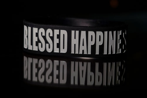 Blessed Happiness Intentional Band by Spirit Linx — a 1‑inch wristband symbolizing joy, emotional freedom, and the pure energy of a heart filled with light.